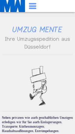 Vorschau der mobilen Webseite www.umzugmente.de, Umzüge Mente