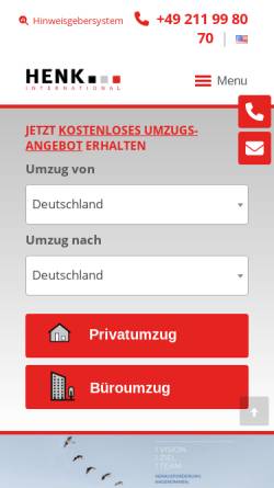 Vorschau der mobilen Webseite www.uts-duesseldorf.de, UTS Internationale Umzugslogistik GmbH