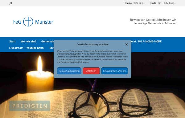 Vorschau von www.feg-muenster.de, Freie evangelische Gemeinde Münster