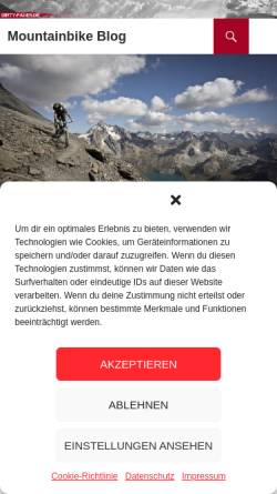 Vorschau der mobilen Webseite www.dirty-pages.de, Mountainbike Blog [Florian Mayer]