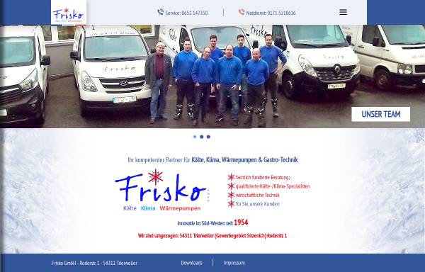 Vorschau von www.frisko.de, Frisko kälte & design GmbH