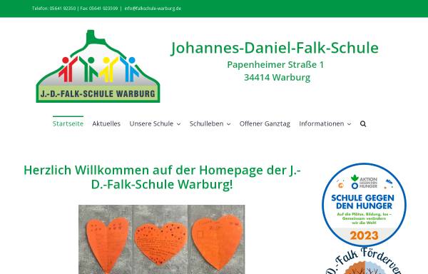 Vorschau von falkschule-warburg.de, Johannes-Daniel-Falk-Schule
