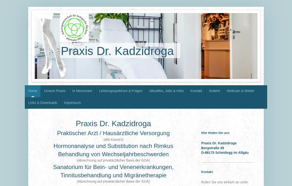 Vorschau von www.kadzidroga.de, Sanatorium Dr. Kadzidroga