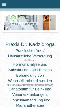 Vorschau der mobilen Webseite www.kadzidroga.de, Sanatorium Dr. Kadzidroga