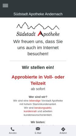 Vorschau der mobilen Webseite www.xn--sdstadtapotheke-zvb.de, Südstadt Apotheke