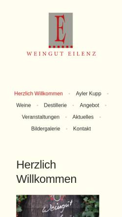 Vorschau der mobilen Webseite www.aylerkupp.de, Weingut Eilenz