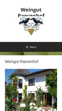 Vorschau der mobilen Webseite raevenhof.de, Weingut Raevenhof