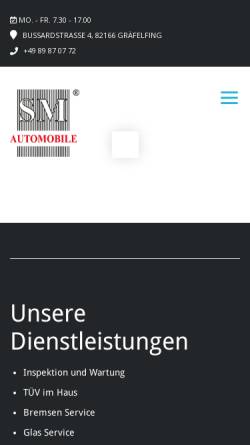 Vorschau der mobilen Webseite www.sm-automobile.de, AUTOFIT-Meisterwerkstatt SM-Automobile