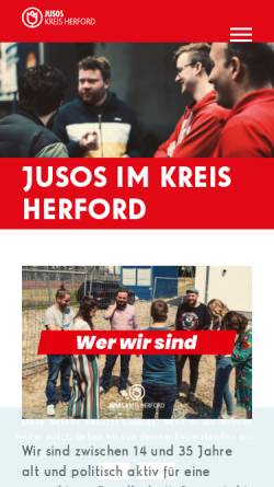 Vorschau der mobilen Webseite www.kreis-jusos.de, Jusos im Kreis Herford