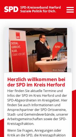 Vorschau der mobilen Webseite spd-hf.de, SPD-Kreisverband Herford