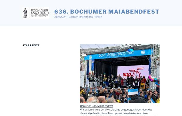 Vorschau von www.bochumer-maiabendgesellschaft.de, Bochumer Maiabendgesellschaft 1388 e.V.