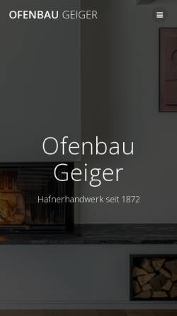 Vorschau der mobilen Webseite www.ofenbau-geiger.de, Ofenbau Geiger GmbH