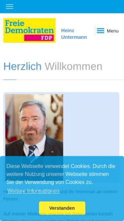 Vorschau der mobilen Webseite www.heinz-untermann.de, Untermann, Heinz (MdL)