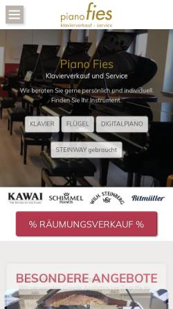 Vorschau der mobilen Webseite www.piano-fies.de, Piano Fies