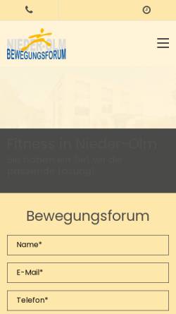 Vorschau der mobilen Webseite www.bewegungsforum.de, Bewegungsforum GmbH & Co. KG