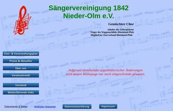 Vorschau von www.saengervereinigung-nieder-olm.de, Sängervereinigung 1842 Nieder-Olm e.V.
