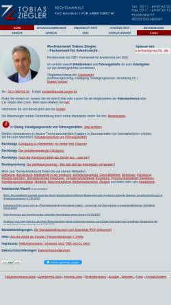 Vorschau der mobilen Webseite www.anwalt-ziegler.de, Ziegler