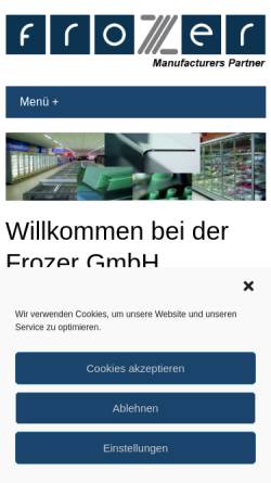 Vorschau der mobilen Webseite www.frozer.com, Frozer GmbH