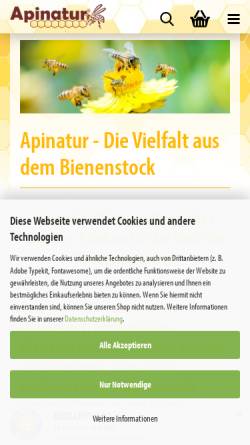Vorschau der mobilen Webseite www.apinatur.de, Apopharm GmbH