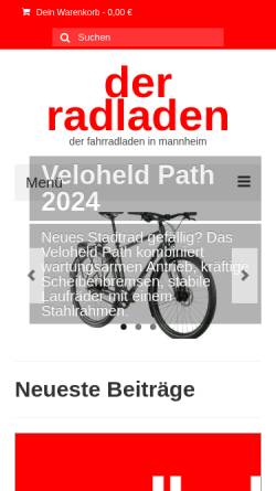 Vorschau der mobilen Webseite www.derradladen.de, Der Radladen