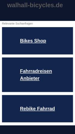Vorschau der mobilen Webseite www.walhall-bicycles.de, Walhall Bicycles