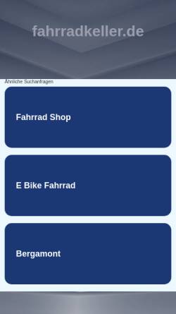 Vorschau der mobilen Webseite www.fahrradkeller.de, Fahrradkeller Rombs