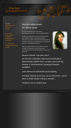 Vorschau der mobilen Webseite www.gesangsunterricht-janta.de, Gesangsunterricht Elena Janta