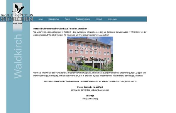 Vorschau von www.gasthausstorchen.de, Gasthaus Pension Storchen