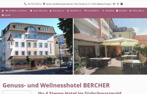 Vorschau von www.bercher.de, Hotel Bercher