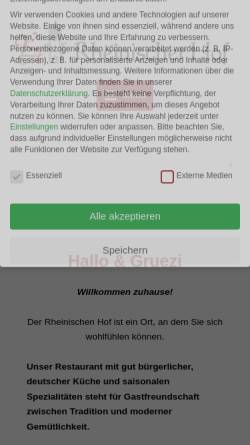 Vorschau der mobilen Webseite rheinischer-hof-waldshut.de, Rheinischer Hof Waldshut
