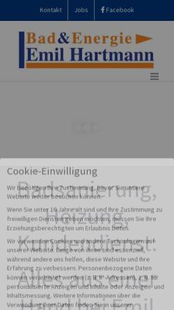 Vorschau der mobilen Webseite www.emilhartmann.de, Emil Hartmann GmbH & Co.