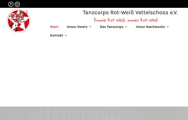 Vorschau von www.tc-rot-weiss-vettelschoss.de, Tanzcorps Rot-Weiß Vettelschoß e.V.