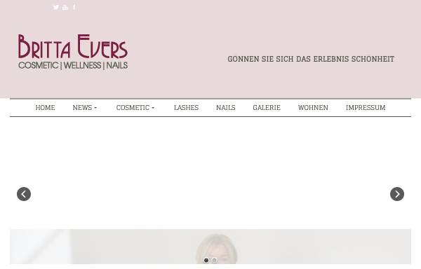 Vorschau von www.cosmetic-brittaevers.de, Britta Evers: Wellness, Cosmetic, Nails