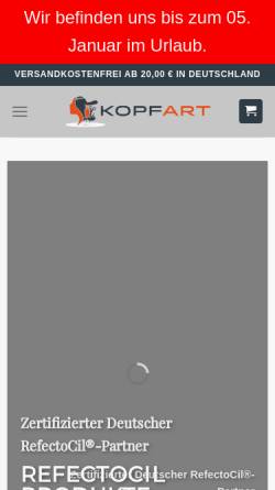 Vorschau der mobilen Webseite www.kopfart.de, Friseurteam Kopfart
