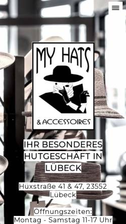 Vorschau der mobilen Webseite www.my-hats.de, My Hats, Inh. Petra Witt