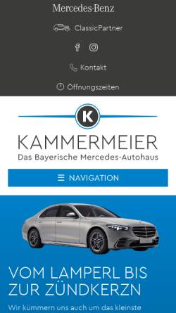 Vorschau der mobilen Webseite www.autohaus-kammermeier.de, Karl Kammermeier GmbH & Co. KG