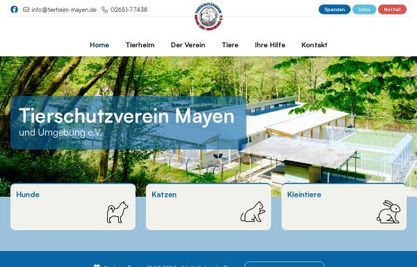 Vorschau von www.tierschutzverein-mayen.de, Tierheim Mayen