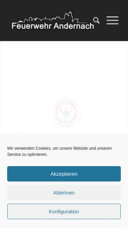 Vorschau der mobilen Webseite feuerwehr-andernach.de, Feuerwehr Andernach