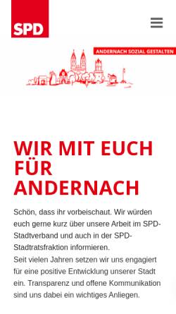 Vorschau der mobilen Webseite www.spdandernach.de, SPD Stadtverband Andernach