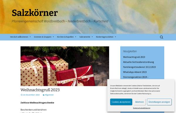 Vorschau von www.salzkoerner.de, Katholische Pfarrgemeinden Niederbreitbach und Waldbreitbach
