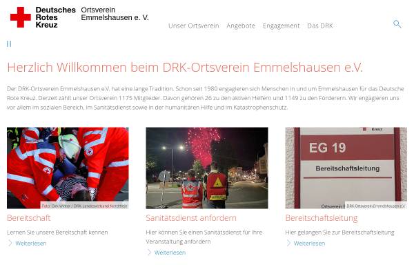 Vorschau von www.drk-emmelshausen.de, DRK Ortsvereine Kastellaun und Emmelshausen