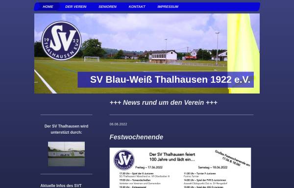 Vorschau von www.sv-thalhausen.de, SV Blau-Weiß Thalhausen 1922 e.V.