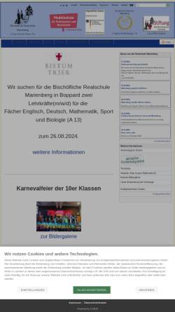 Vorschau der mobilen Webseite www.marienberg-boppard.de, Bischöfliche Realschule Boppard