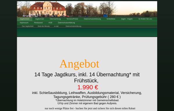 Vorschau von www.jagdakademie-serrahn.de, Jagd- und Angelschule Park-Lake
