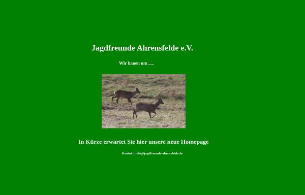 Vorschau von www.jagdfreunde-ahrensfelde.de, Jagdfreunde Ahrensfelde