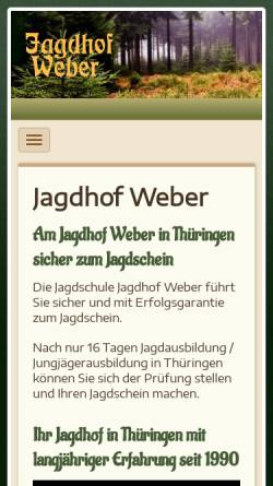 Vorschau der mobilen Webseite jagdhof-weber.de, Jagdhof Weber