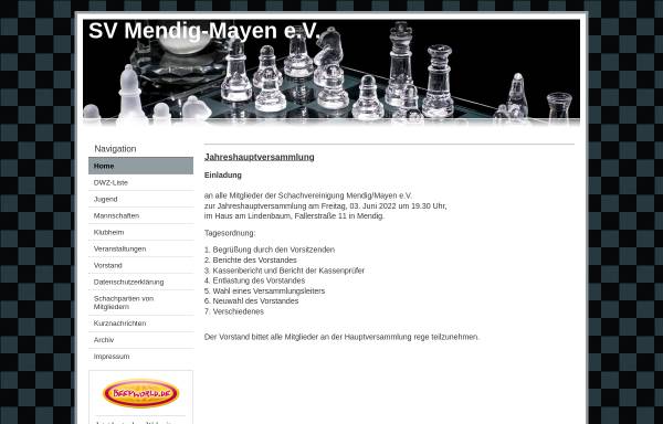 Vorschau von schachmendig-mayen.beepworld.de, Schachvereinigung Mendig/Mayen e.V.