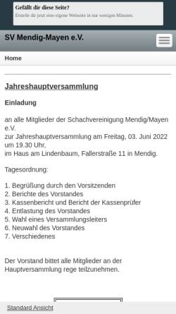 Vorschau der mobilen Webseite schachmendig-mayen.beepworld.de, Schachvereinigung Mendig/Mayen e.V.