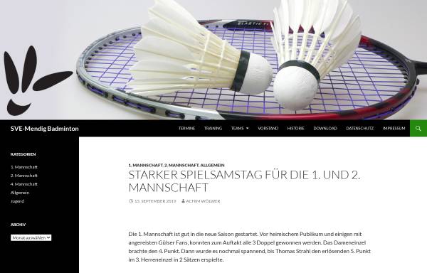 Vorschau von www.badminton-mendig.de, SVE Mendig Badminton
