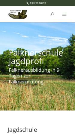 Vorschau der mobilen Webseite www.jagdprofi.de, Der Jagdprofi GmbH